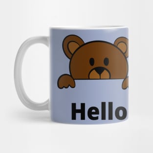 Cute hello Bear Brown Mug